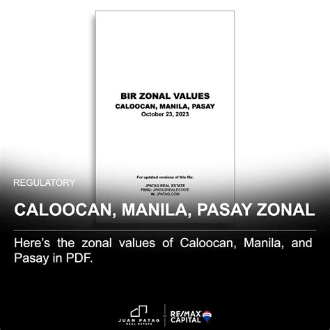 zonal value pasay city 2023|Caloocan, Manila, Pasay Zonal Values .